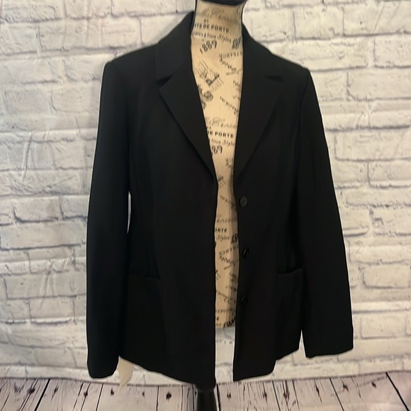 MM LaFleur The Collin’s Blazer NWT Tailored Black Hidden Placket Wool Blend 8 - Picture 8 of 12